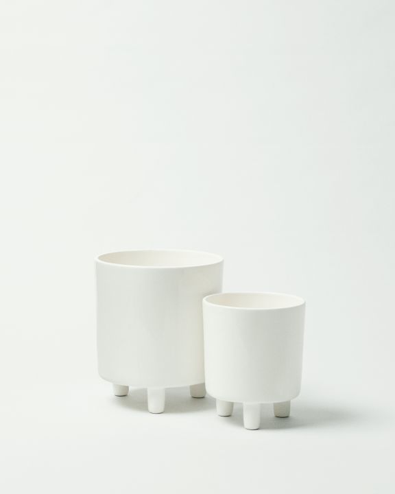 Plant pot Riviera White 38 x 38 x 69 cm